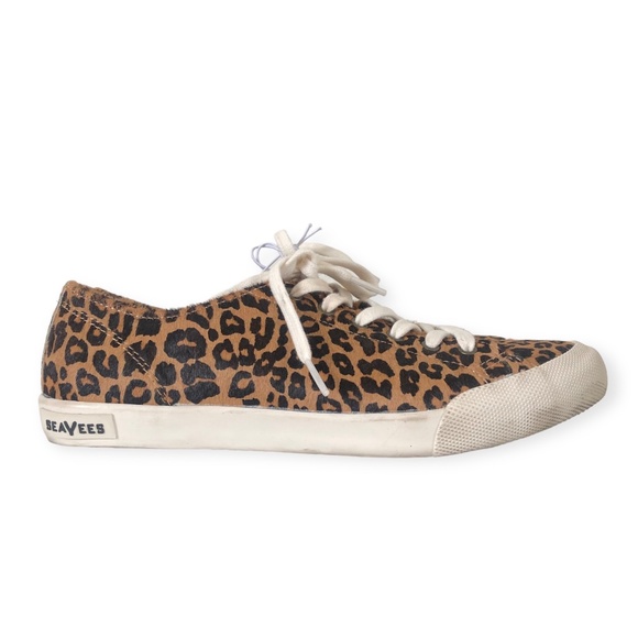 SeaVees Women's Monterey Mulholland Cowhide Leopard Print Sneaker 28400 Size 9 - Picture 5 of 8